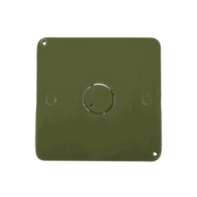 Tapa  para Caja Cuadrada de 1/2" para instalaciones con tubería PVC Conduit pesado.