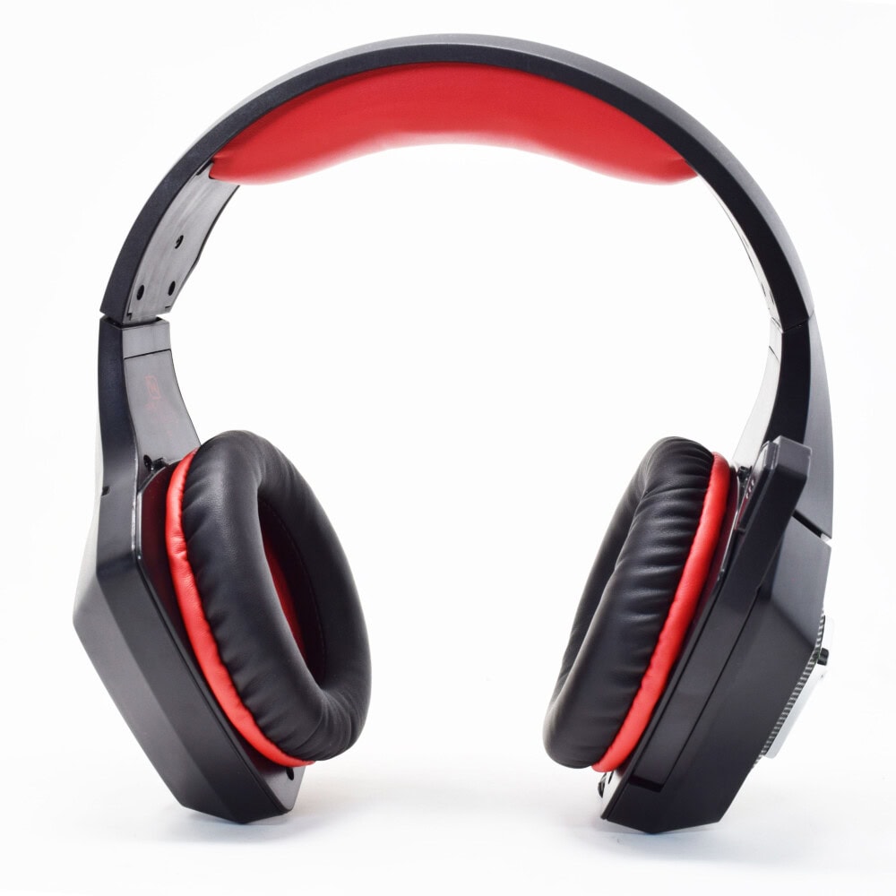 HEADSET GAMING OVER-EAR NBHG DRAGON LED ALAMBRICO DIADEMA FLEXIBLE CON VIBRACION MICROFONO 3.5MM USB PC CONSOLAS CELULAR C/ADAPTADOR ROJO NPAGDR02VI 2
