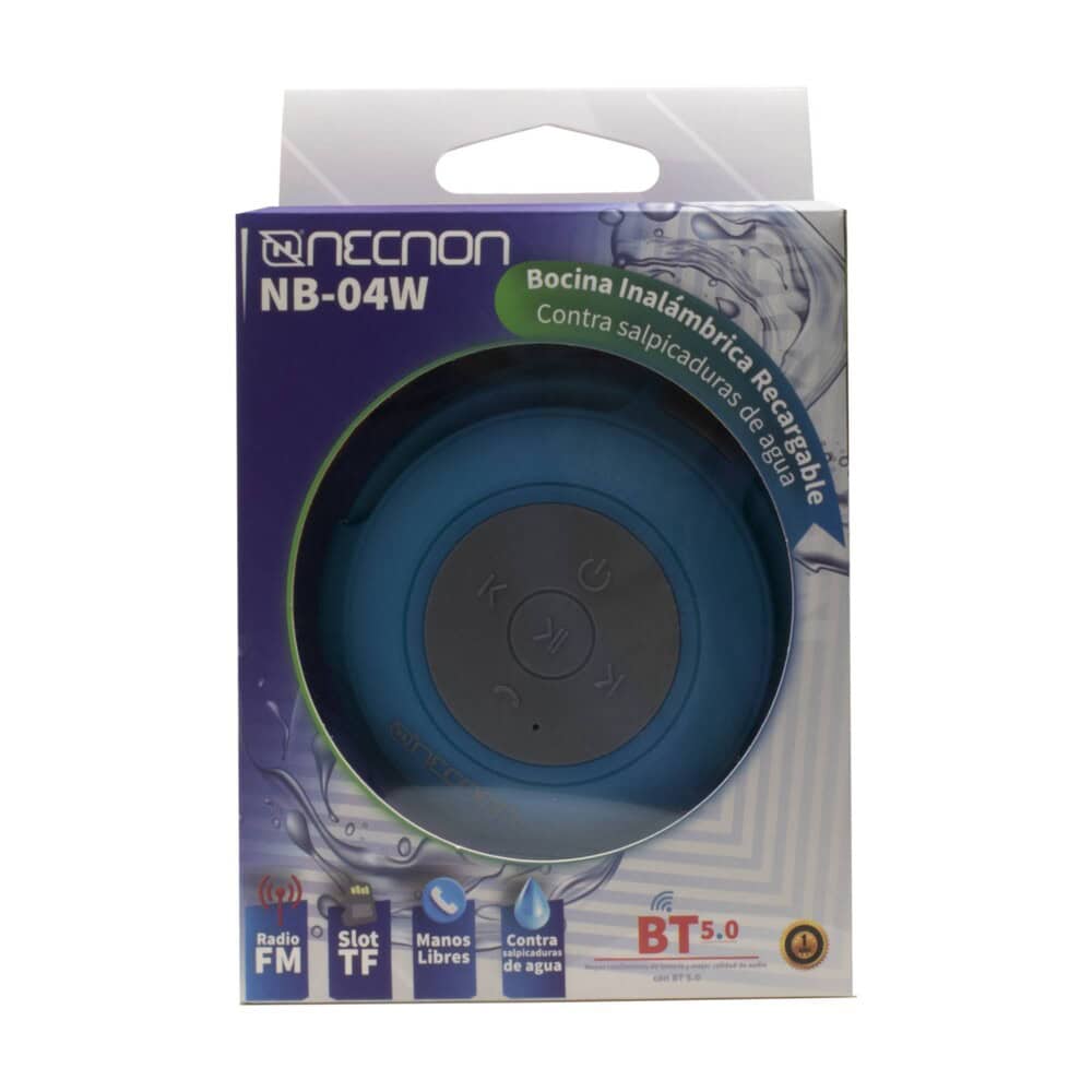 BOCNNN770_4_full Bocina Inalambrica NECNON Modelo NB-04W PRO contra salpicaduras, azul 13