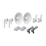 Kit de 2 radios C5X / Con antena N5-X25-2PACK (25 dBi) / Frecuencia extendida (4.9 a 6.4 GHz) / Incluye inyector POE / cable de alimentación y 2 FLEXIMOUNT-XL de / Ideal para hasta 10 km C5XPTPKIT4-l