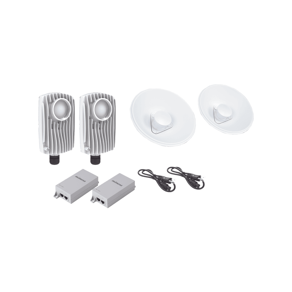 C6XPTPKIT3-l Kit de 2 radios C6X con 2 antenas de (20 dBi), rango de frecuencia extendida (5.1 a 6.4 GHz), incluye inyector POE, cable de alimentación y 2 FLEXIMOUNT-XL para alineación, distancia de hasta 3 km C6XPTPKIT3 1