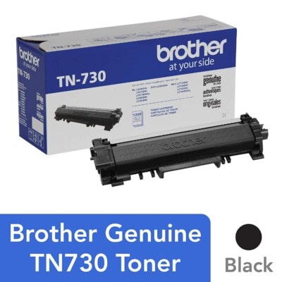 Tóner Brother TN730, negro, rendimiento aproximado 1,200 páginas, para equipos DCPL2551DW.