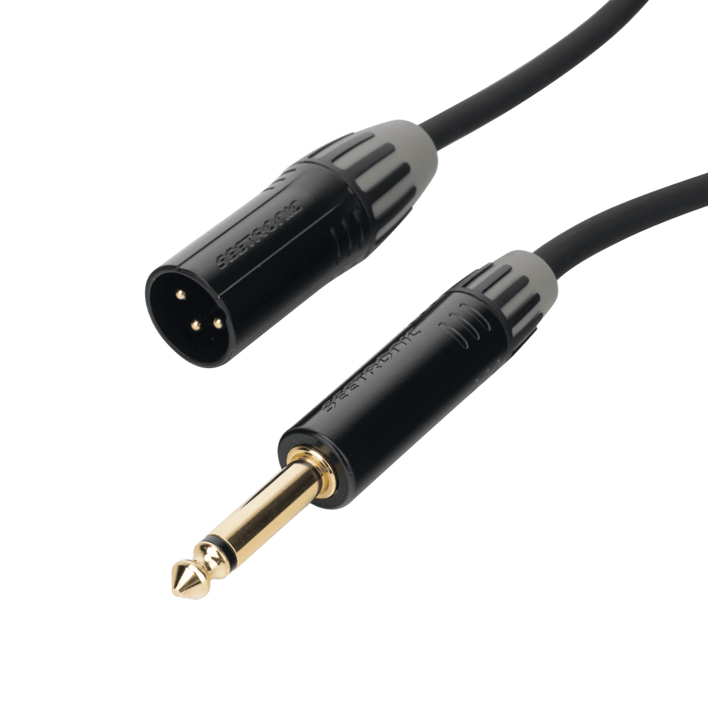 CMCMM3PML5M-l Cable de Audio | XLR 3 Polos Macho a Plug 1/4 in mono | Conector Seetronic Serie M SCMF3 - MP2X | Longitud 5m CMC-MM3-PM-L-5M 1