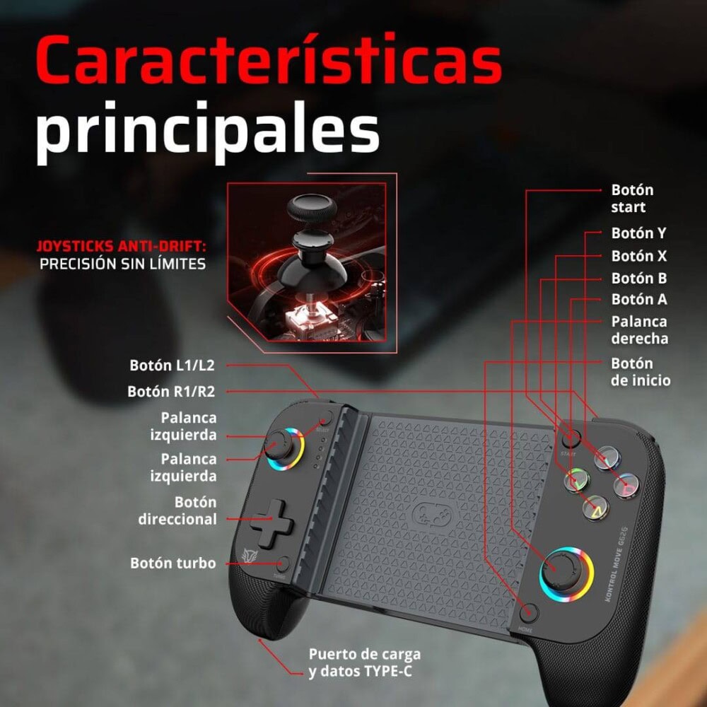 Gamepad Inalámbrico Kontrol Move G626 BALAMRUSH LEGEND SERIES BR-940474 4