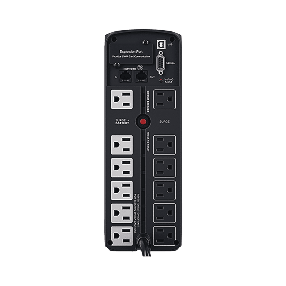 CP1500PFCLCDA-AD-3-l UPS de 1500 VA/900 W, Topología Línea Interactiva, Entrada 120 Vca NEMA 5-15P, Onda Senoidal Pura, Tipo Torre, Con 10 Tomas NEMA 5-15R CP1500PFCLCDA 4