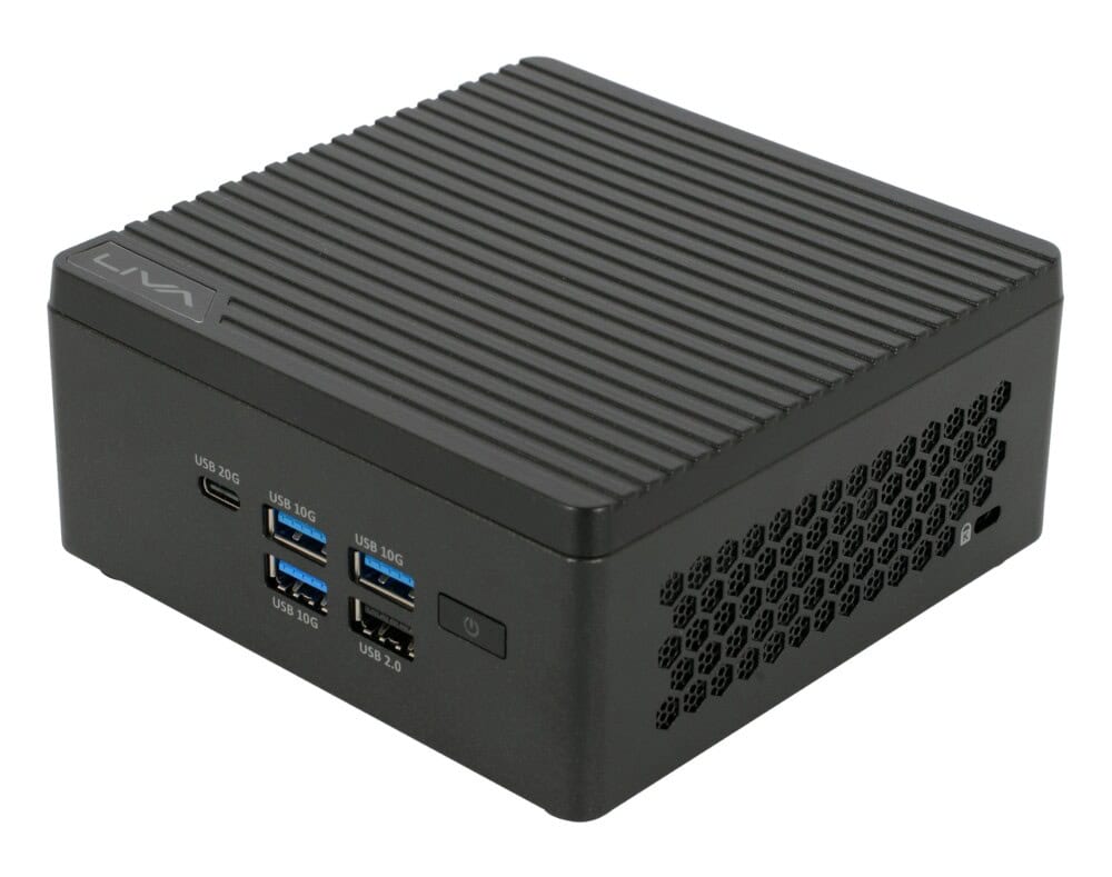 MINI PC ECS LIVA Z7 PLUS, CPU INTEL ULTRA 5 125H, BARBONE, RAM 2 x SO-DIMMs DDR5 (HASTA 96GB), ROM 1 x M.2 2280 PCIe (HASTA 1TB), SIN SISTEMA OPERATIVO. 95-653-QG9003 2