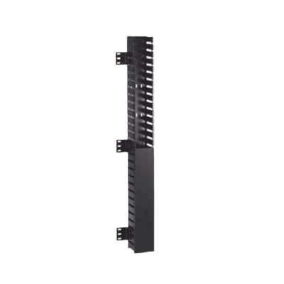 Organizador Vertical IN-Cabinet, Sencillo (Solo Frontal), Para Uso Con Gabinetes Panduit, Montaje Frontal en Riel de Rack, 40 UR, 2.25 in de Ancho, Color Negro