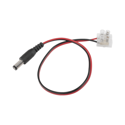 Cable de Alimentación con Conector Macho a Bloque de Terminal Atornillable / Calibre 18 AWG / Longitud 28.5 cm (11.22 Pulgadas) / Ideal para Alimentación de Cámaras
