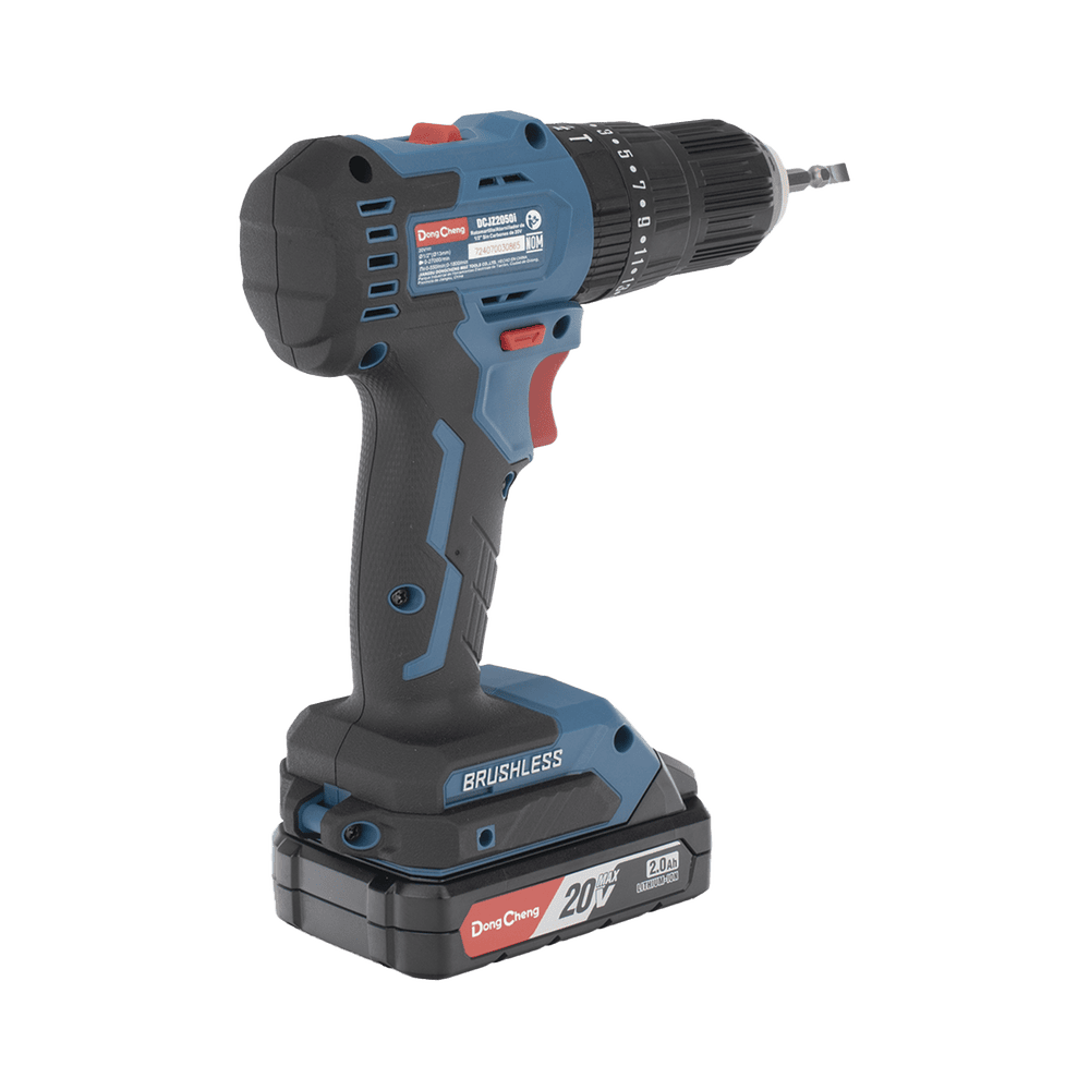 DCJZ2050IAM-AD-4-l Rotomartillo / Taladro Inalámbrico de 20V sin Carbones, Broquero de 1/2", incluye 2 Baterías de 2.0 Ah, Cargador y Maletín DCJ-Z2050-IAM 5