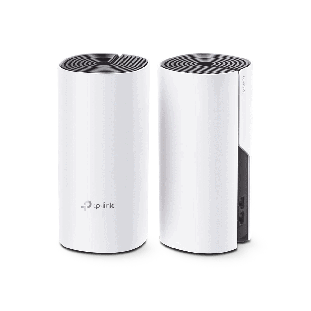 DECOM42PACK-l KIT 2 Routers Inalámbricos MESH Interior para Hogar / Doble Banda Wi-Fi 5 AC1200 Mbps / 2 Puerto Gigabit WAN/LAN / 2 Antenas Internas / Administración Mediante la App Deco (iOS, Android) DECOM4-2PACK 1