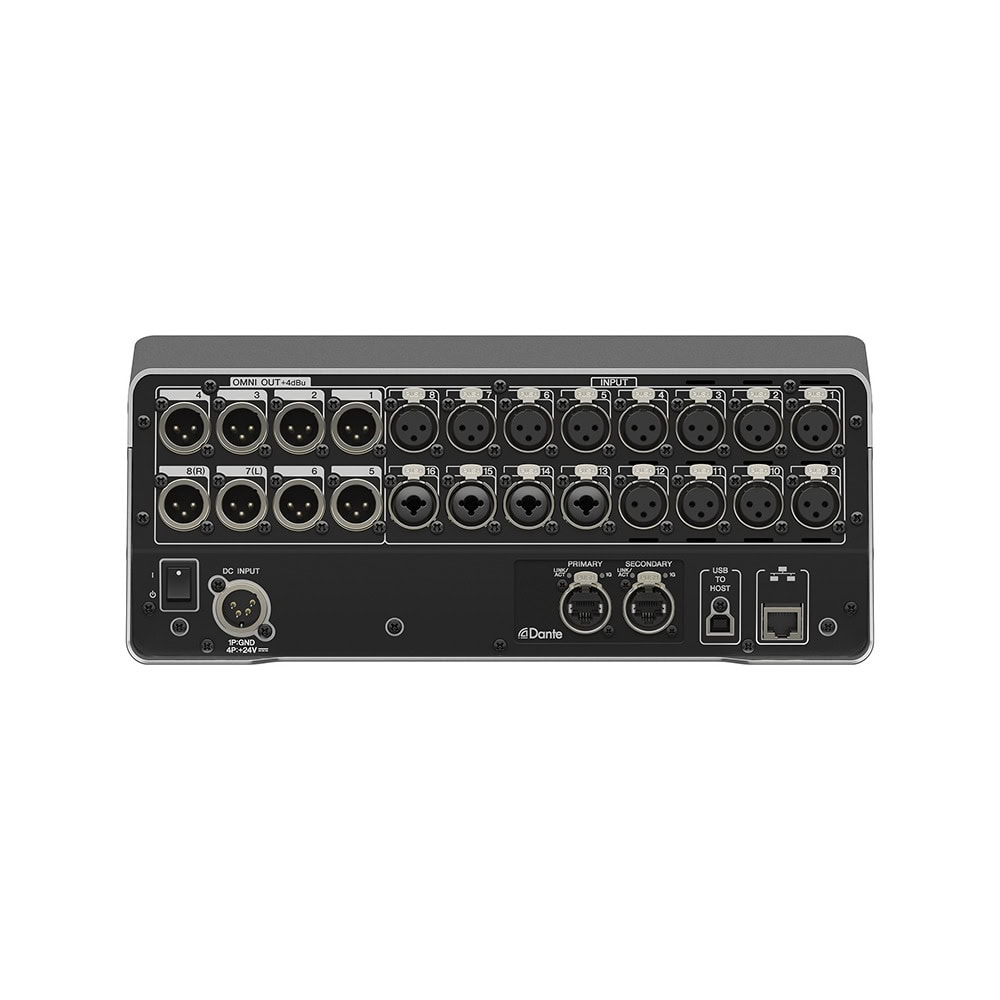 DM3-AD-1-l Mezcladora digital para grabación o en vivo 16 x 8 pantalla tactil 9" con puertos Dante incorporado DM3 4