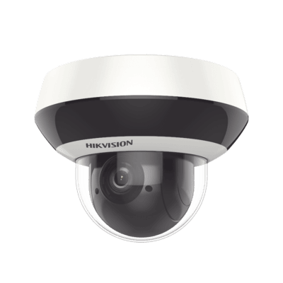 Mini Domo PTZ IP 4 Megapixel / 4X Zoom / H.265+ / 20 mts IR EXIR / WDR / PoE / IK10 /Exterior IP66 / DarkFighter / Micrófono Integrado / Micro SD