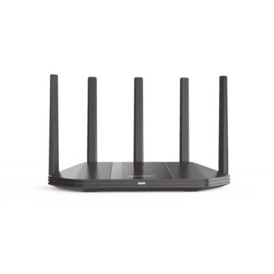 Router Inalámbrico / Wifi 6 / Hasta 3000 Mbps / MESH / Doble Banda AC (2.4 GHz y 5 GHz) / 4 Puertos 1000 Mbps /  5 Antenas Omnidireccional / Interior / Beamforming Optimizado /  Administración Gratuita desde la Nube