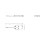 Dongle (Adaptador) de Proyección Inalambrica Para Pantallas Interactivas HIKVISION Serie DS-D5CxxRB/B / Compatible con Windows y Mac / Conector Tipo C (Incluye Adaptador USB-A - USB-C) DSD5SC3BB-AD-3-l