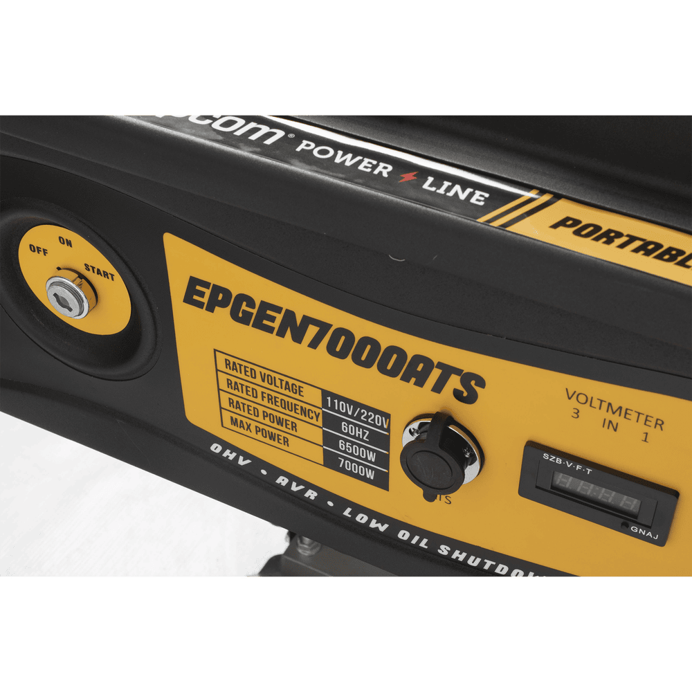 EPGEN7000ATS-AD-1-l Generador a Gasolina / Planta de Emergencia con Encendido Automático, 6.5KW, 220Vac 2 Fases, Jaula con Ruedas para Fácil Traslado EPGEN7000ATS 2