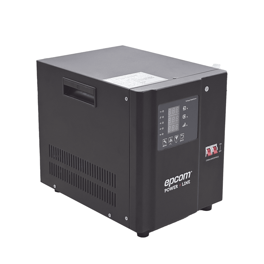 EPL3K1FVR-FRENTE-l-1 Regulador de Voltaje Industrial Monofásico Ferroresonante 3 kVA/3 kW 120 V / Entrada 96-144 Vca / Salida 117.6- 122.4 Vca EPL3K1FVR 2