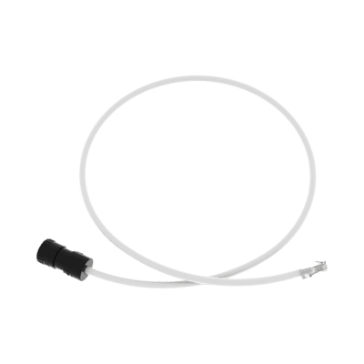 Cable de Conexión en Campo Jack a Plug RJ45, Categoría 6A, CMP (Plenum), 1 Metro (3.28 Pies), Color Blanco