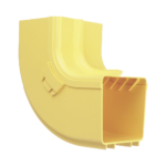 Bajada Vertical Interior de 90º con Tapa, Para uso con Canaletas 4X4 FiberRunner™, Color Amarillo FRIVRA4X4LYL-AD-1-l
