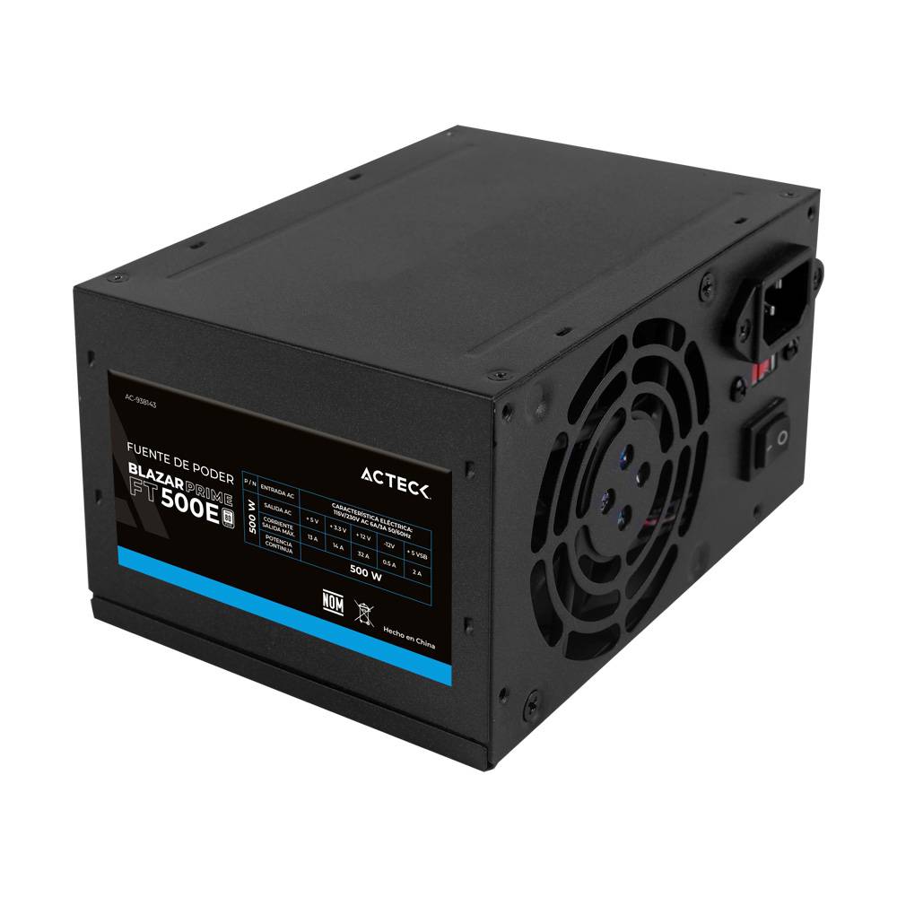 GABACT340_1_full Fuente de Poder Blazar Prime ACTECK FT500P 500W. Ventilador: 80Mm. 10