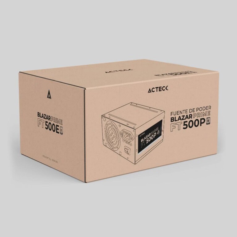 Fuente de Poder Blazar Prime ACTECK FT500P 500W. Ventilador: 80Mm. GABACT340_2_full