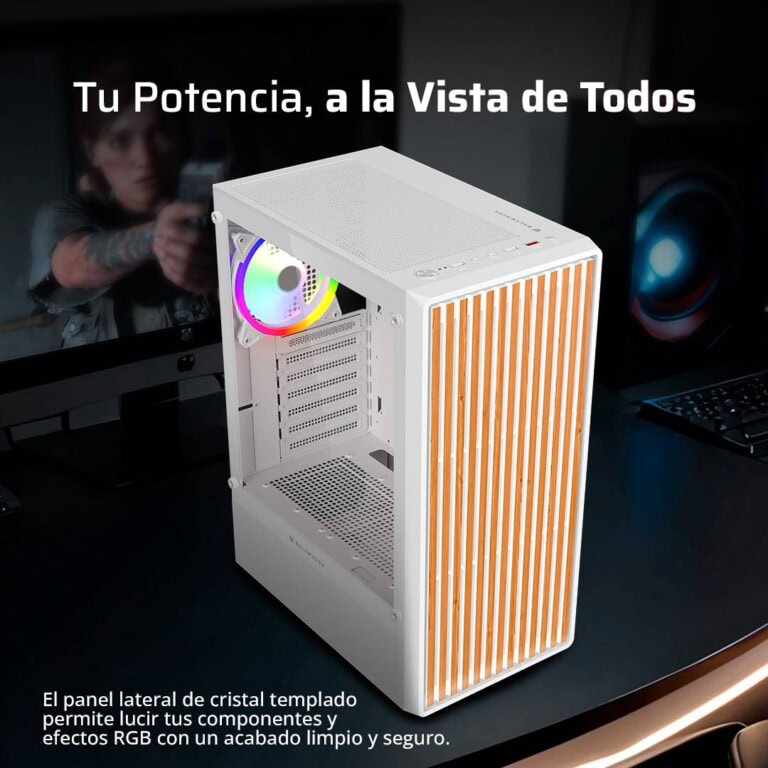 Gabinete Gamer Media Torre ATX Dragonfly Wood GM580CW Factor: ATX, Micro Atx - Mini ITX GABBLR1130_2_full
