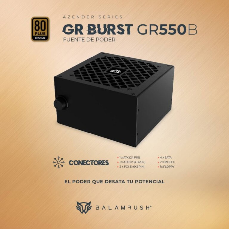 Fuente de Poder 550W 80 Plus Bronce BALAM RUSH GR BURST GR550B LEGEND SERIES. GABBLR510_3_full