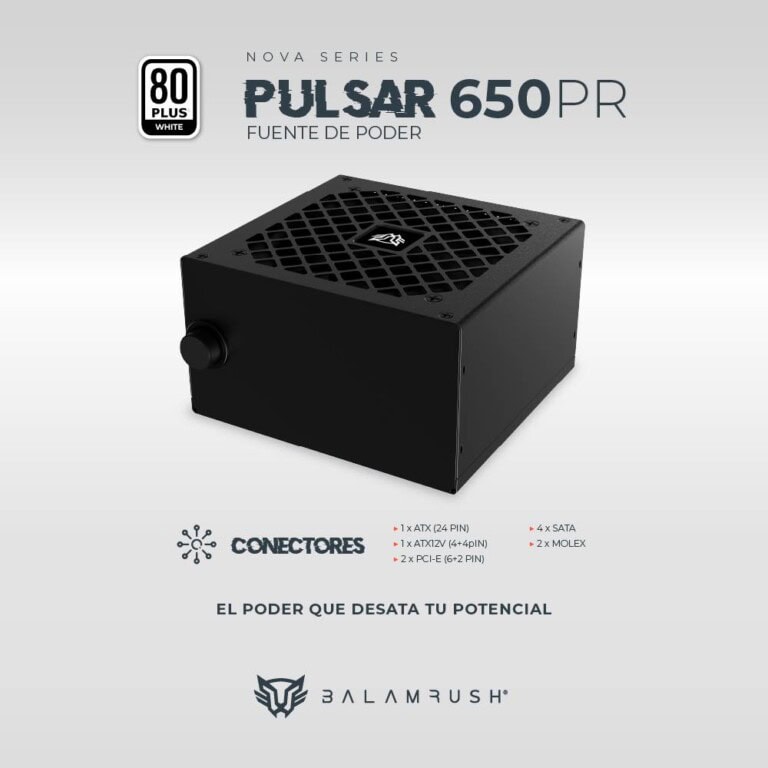 Fuente de Poder 650W 80 Plus White BALAM RUSH PULSAR 650PR NOVA SERIES GABBLR530_3_full