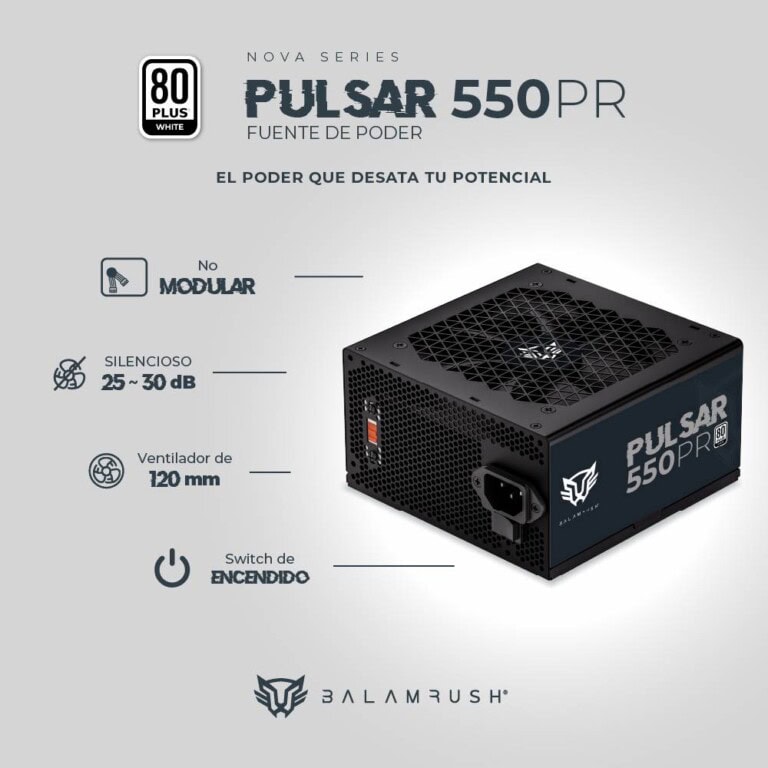 Fuente de Poder 550W 80 Plus White BALAM RUSH PULSAR 550PR NOVA SERIES GABBLR540_2_full