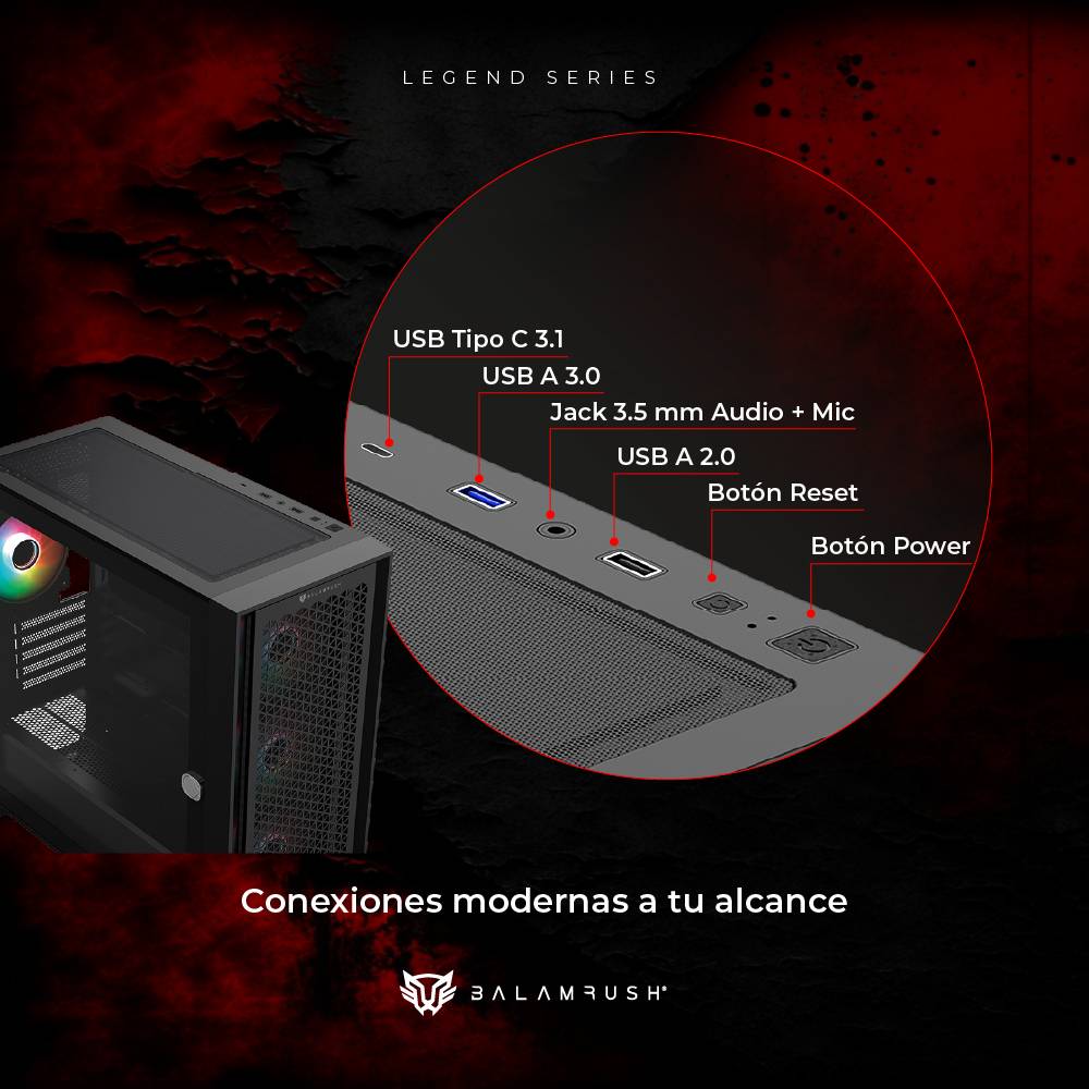 GABBLR660_3_full Gabinete Gamer Mini Torre Carbono Twin Mate 6000 Legend Series 15