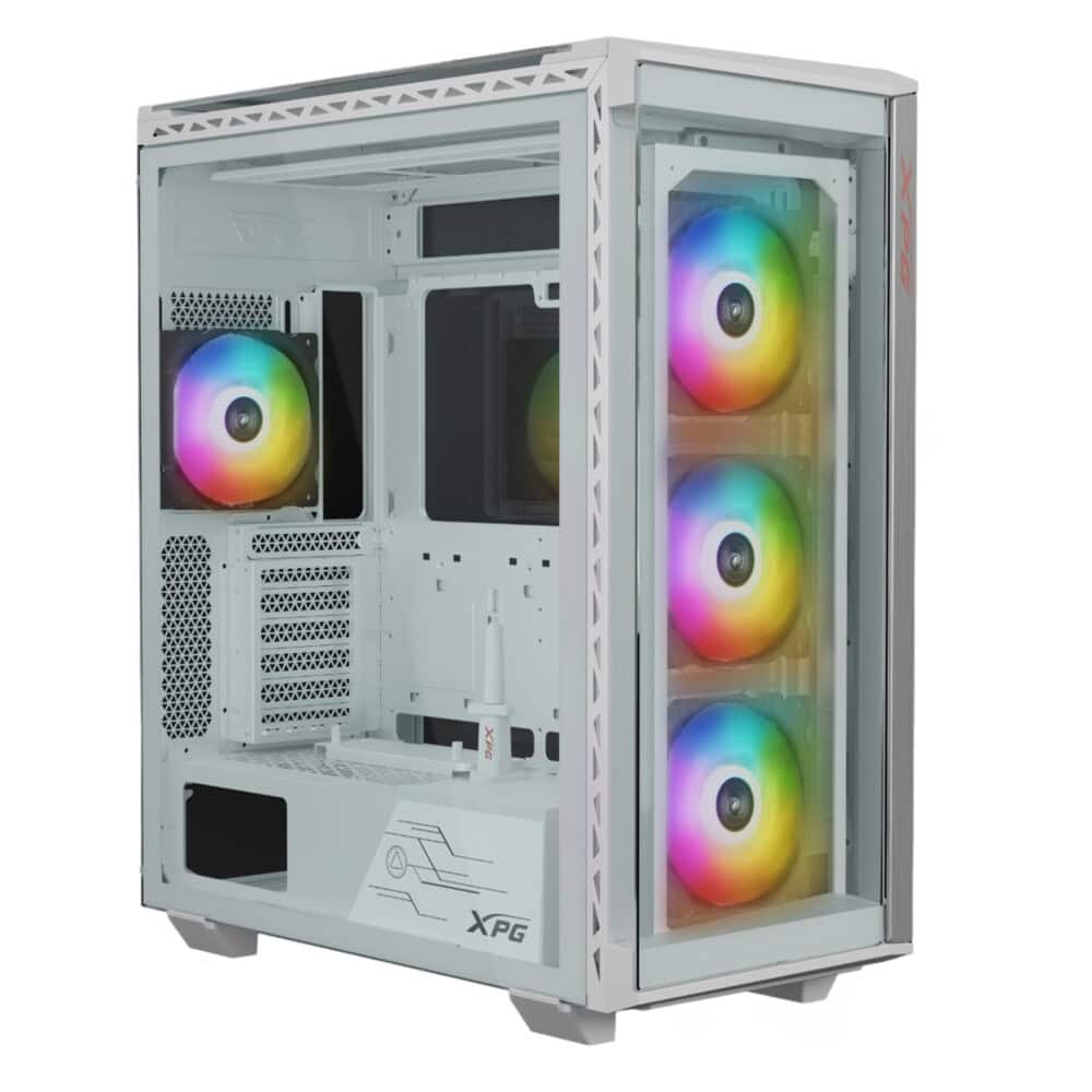 GABDAT490_1_full Gabinete GAMER XPG BATTLECRUISER II. Media torre. Vidrio templado de 4 mm. Cuatro ventiladores incluidos. Color BLANCO. BATTLECRUISERIIST-WHCWW 15