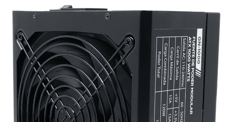 GABNCB140_6_full Fuente de poder GAMER NACEB na-0627 1000w 80 plus Gold Modular, Conectores: 1x 20+4pin - 2x 8pin (p4+p4) - 3x PCIe 6+2p - 3x Molex - SATA (3+1) – 1 PCIe 5. 7