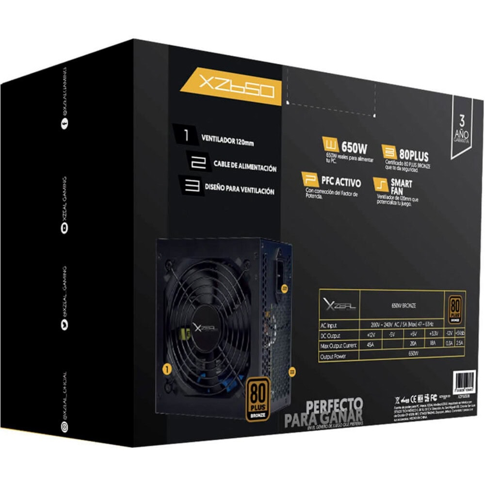 Fuente De Poder Xzeal 650W. XZPS650B XZPS650B 6