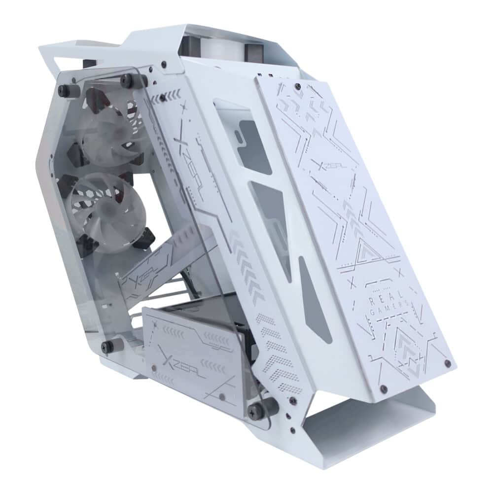 GABSTY300_4_full Gabinete Gamer Micro ATX/Mini ITX IR02 XZGAIRRGBW Blanco. 4