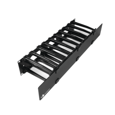 Organizador de Cable Horizontal RouteIT, Sencillo, Para Rack de 19in, 6in de profundidad, 2UR