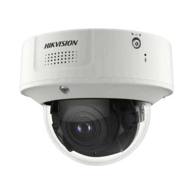 Domo IP 4 Megapixel / Lente Mot. 2.8 a 12 mm 2 / 40 mts IR EXIR / 2 Analiticos Simultaneos / DeepinView / 2 Micrófonos Integrados  / IP67 / IK10 / H.265+ / WDR 150 dB / Captura Facial / Búsqueda por Atributos / Conteo de Personas