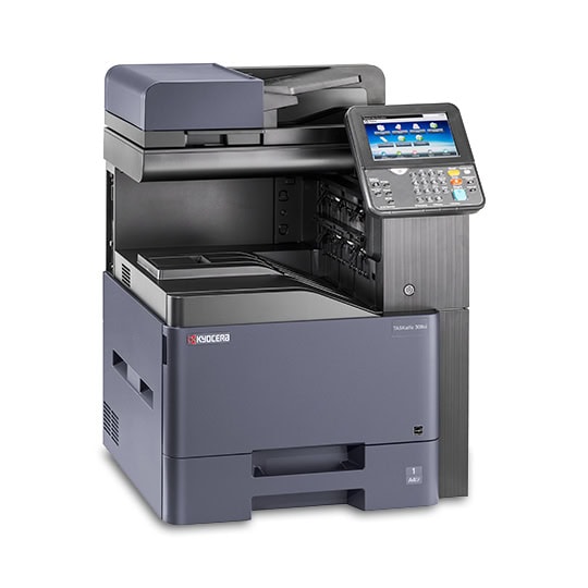 IMPKYC730_1_full Multifuncional láser KYOCERA TASKalfa 308ci 1102V42US0, 3 en 1 color A4, carta/oficio, 32/32PPM, 1,200 x 1,200DPI, dúplex estándar, fax opcional, RADF 75 h Taskalfa 308ci 2