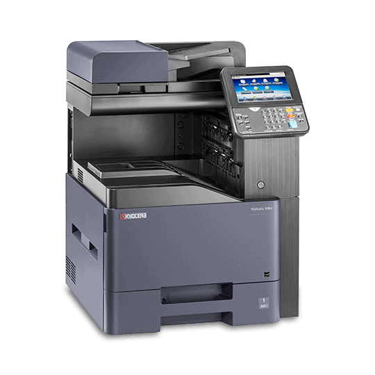 IMPKYC730_full Multifuncional láser KYOCERA TASKalfa 308ci 1102V42US0, 3 en 1 color A4, carta/oficio, 32/32PPM, 1,200 x 1,200DPI, dúplex estándar, fax opcional, RADF 75 h Taskalfa 308ci 1
