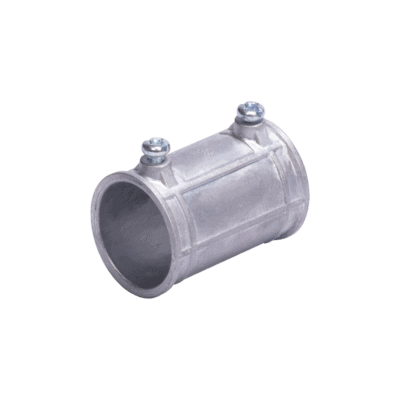 Cople 1 1/2" (38mm) con tornillo pared delgada galvanizado etiqueta verde