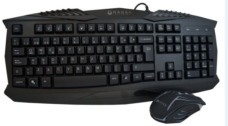 Kit de Teclado y Mouse Gaming Naceb Technology NA-617, USB, Negro