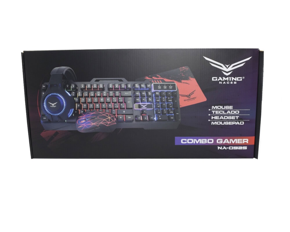 KITNCB140_1_full Kit Gamer Naceb Technology NA-0925, USB, Juego, Alámbrico, 2400 DPI 14
