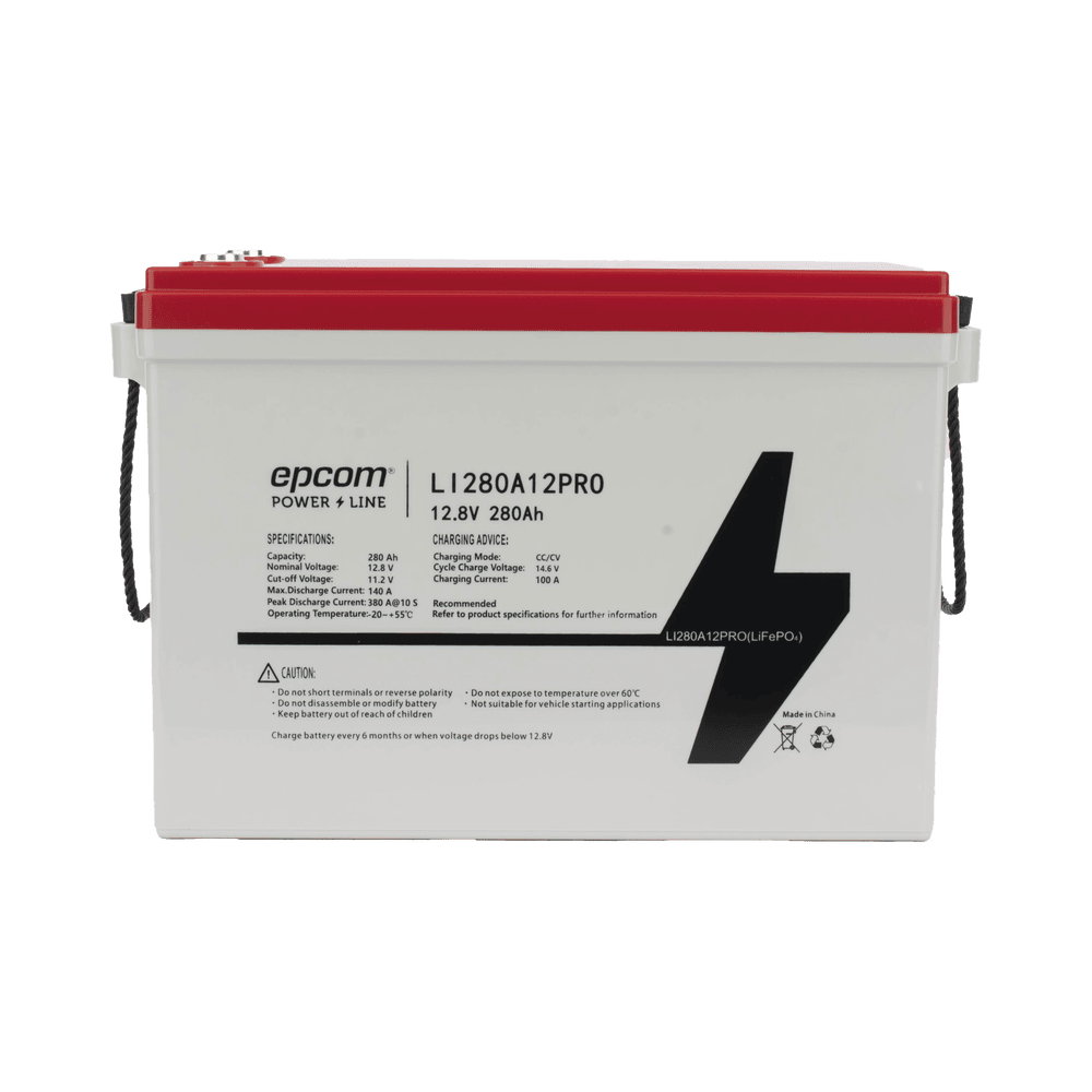 LI280A12PRO-l Batería de Litio Ciclo Profundo, 12.8 Vcc 280Ah, 6000 ciclos, LiFePO4 , Solar, Marina, Máximo 140 A de Descarga LI280A12PRO 1