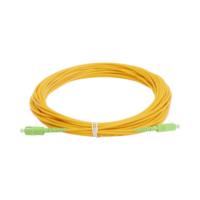 Jumper de Fibra Óptica Monomodo SC/APC - SC/APC Simplex, Color Amarillo, 15 Metros (49.21 Pies)