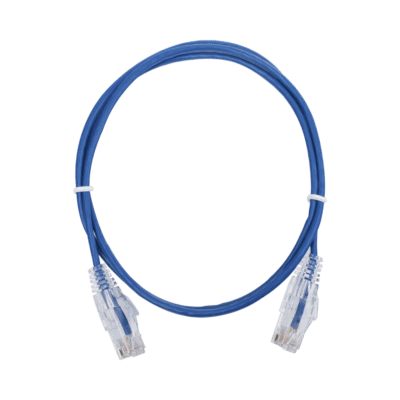 Cable de Parcheo Slim UTP Cat6 - 1 Metro (3.28 Pies), Azul, Diámetro Reducido (28 AWG)