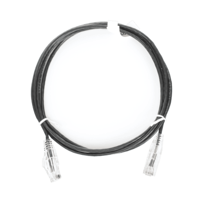 Cable de Parcheo Slim UTP Cat6 - 1.5 Metros (4.92 Pies) Negro Diámetro Reducido (28 AWG)