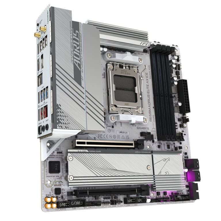TARJETA MADRE GIGABYTE Micro ATX B650M A ELITE AX ICE 64 GB DDR5 AM5 Para AMD MBDGIG5310_2_full