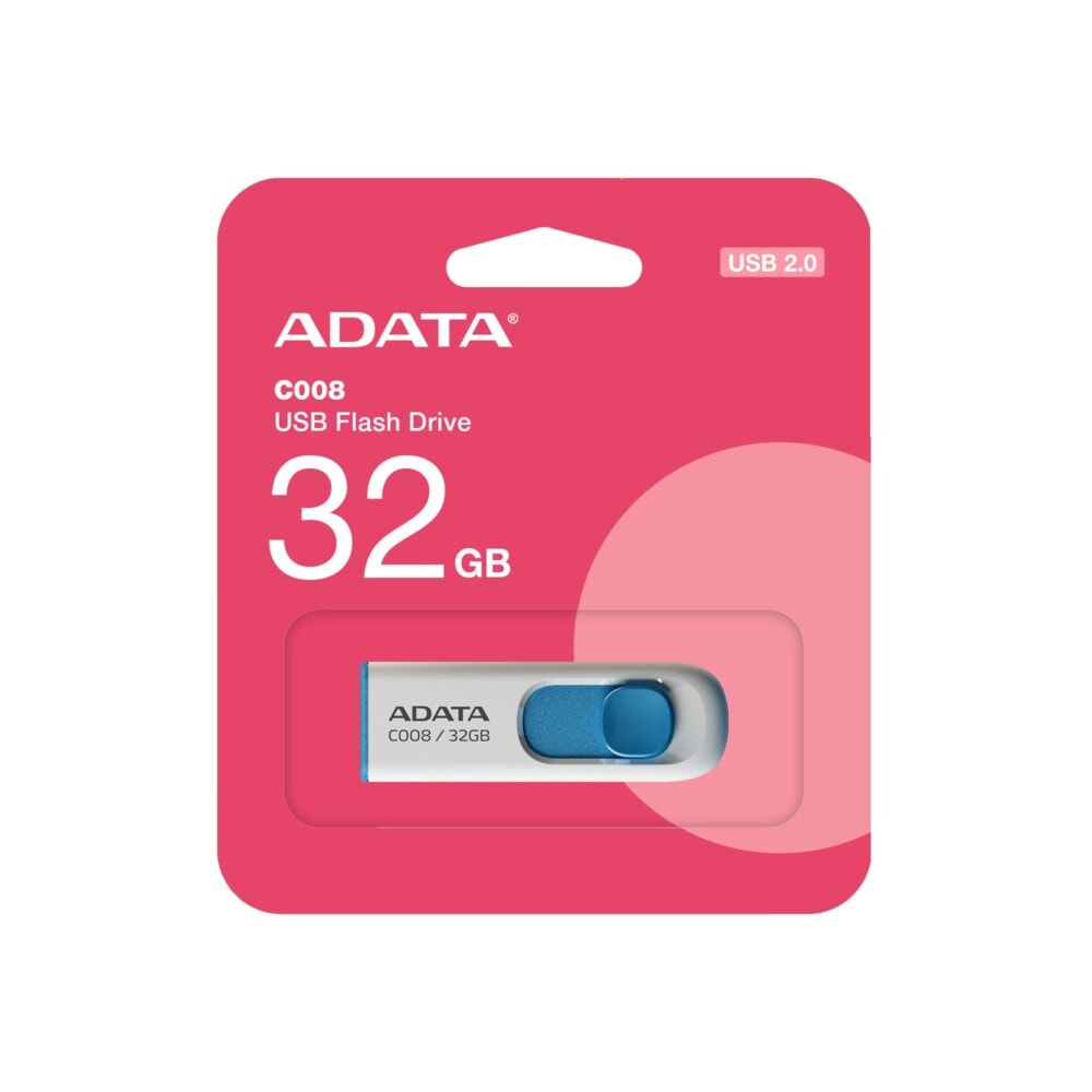MEMDAT1850_3_full Memoria USB ADATA C008, Color blanco, 32 GB, USB 2.0 AC008-32G-RWE 3