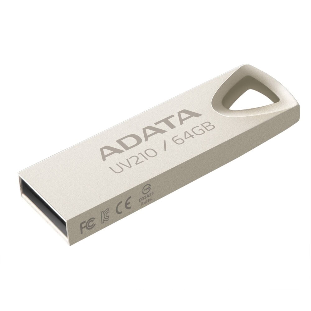MEMDAT3250_1_full Memoria USB ADATA , Plata, 64 GB, USB 2.0 AUV210-64G-RGD 2