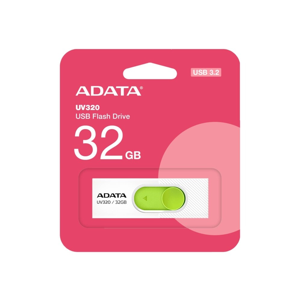 Memoria USB ADATA AUV320-32G-RWHGN, Blanco/Verde, 32 GB, USB 3.2 AUV320-32G-RWHGN 3