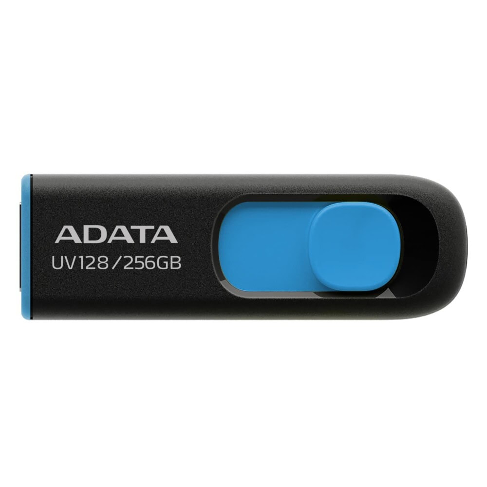 Memoria USB ADATA AUV128-256G-RBE, Negro / Azul, 256 GB, USB 3.2 Gen1 AUV128-256G-RBE 2