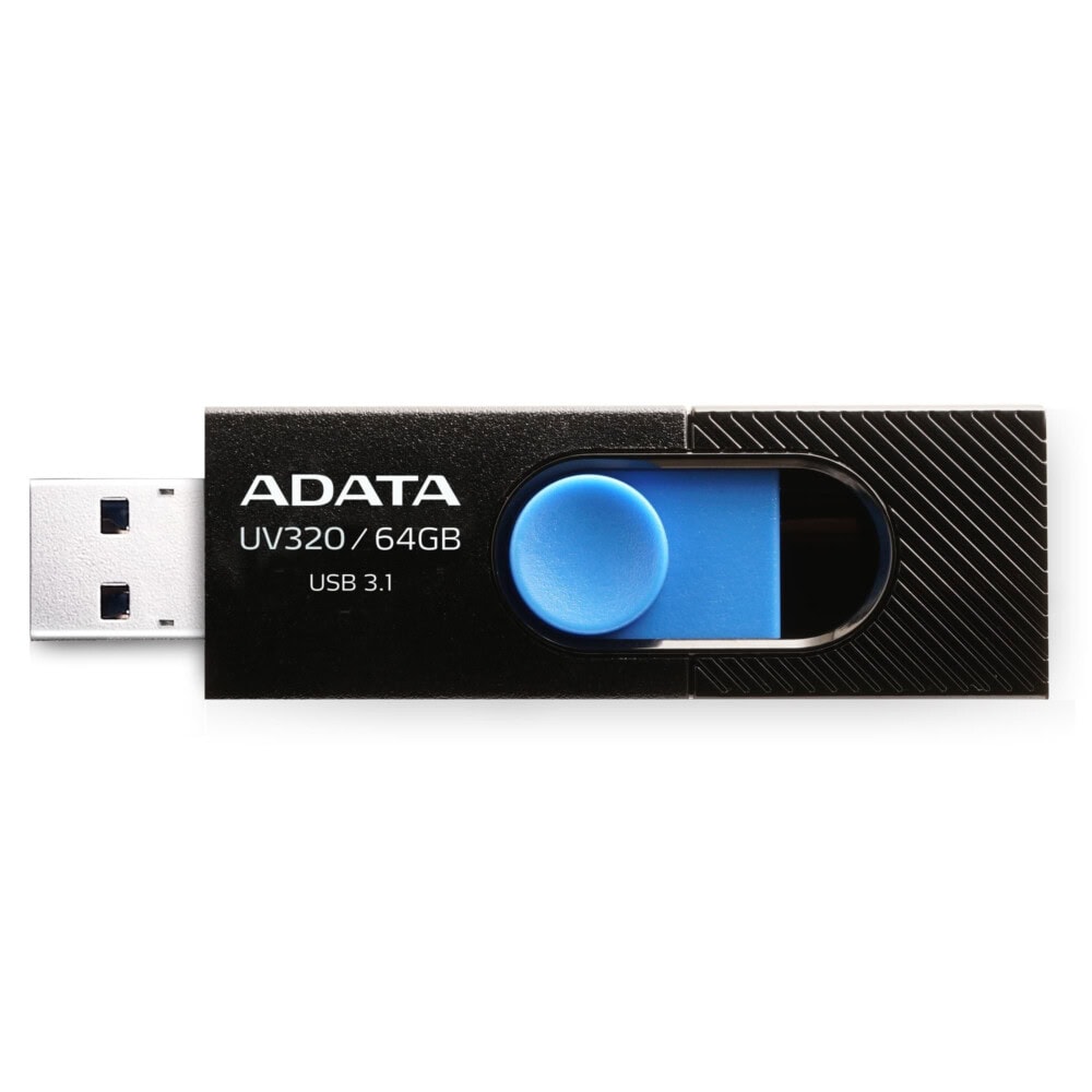 Memoria USB ADATA UV320, Azul / Negro, 64 GB, USB tipo A AUV320-64G-RBKBL 2